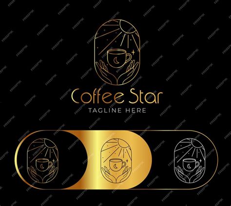 Premium Vector Coffee Star Logo Gold Template