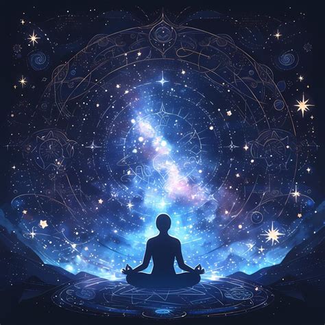 Premium Photo | Space Meditation Illustration