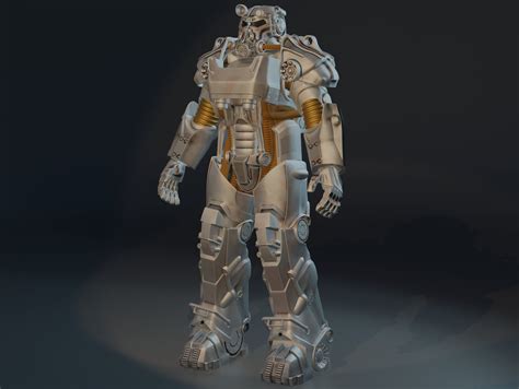 3d Modell Von Fallout 4 Power Armor T 60 Rüstung Tragbare Etsy