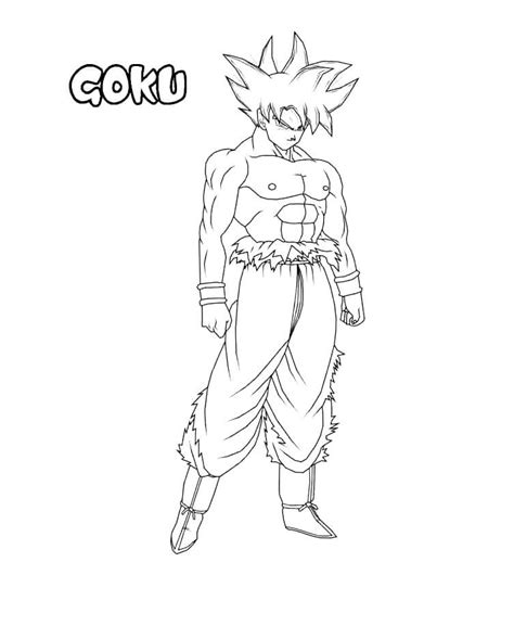 Colorear A Goku Ultra Instinto Dibujo Imgenes Kulturaupice