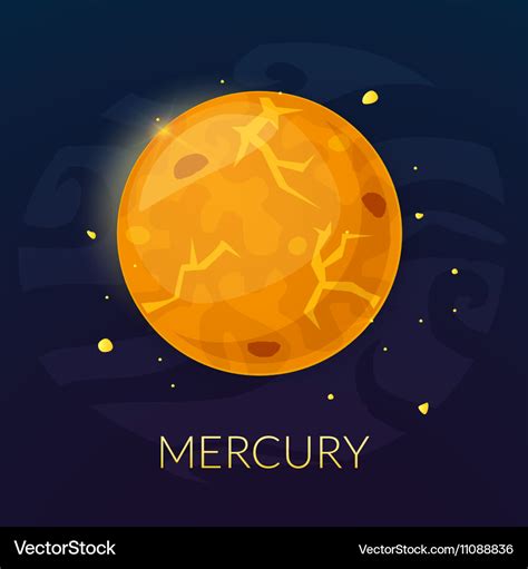 Planet Mercury Royalty Free Vector Image Vectorstock