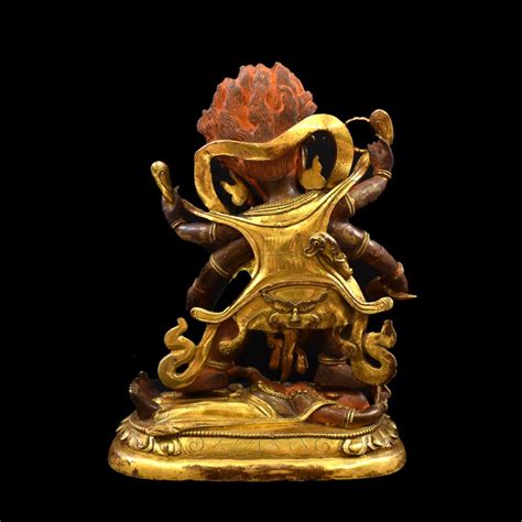 Sold Price Gilt Bronze Buddha Deity Six Armed Mahakala February 6