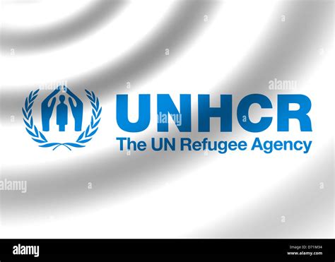 unhcr  refugee agency logo symbol icon flag stock photo alamy