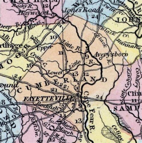 Cumberland County North Carolina 1857 House Divided