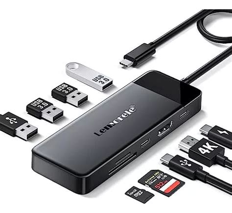 Lemorele Adaptador Multipuerto Usb C Hub 9 En 1 Dongle Usb Meses Sin