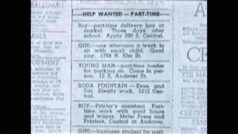 1950s: Help wanted column in the newspap... | Stock Video | Pond5