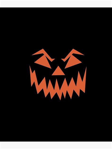 "Orange Jack-o-lantern Face" Poster for Sale by Darshai | Redbubble