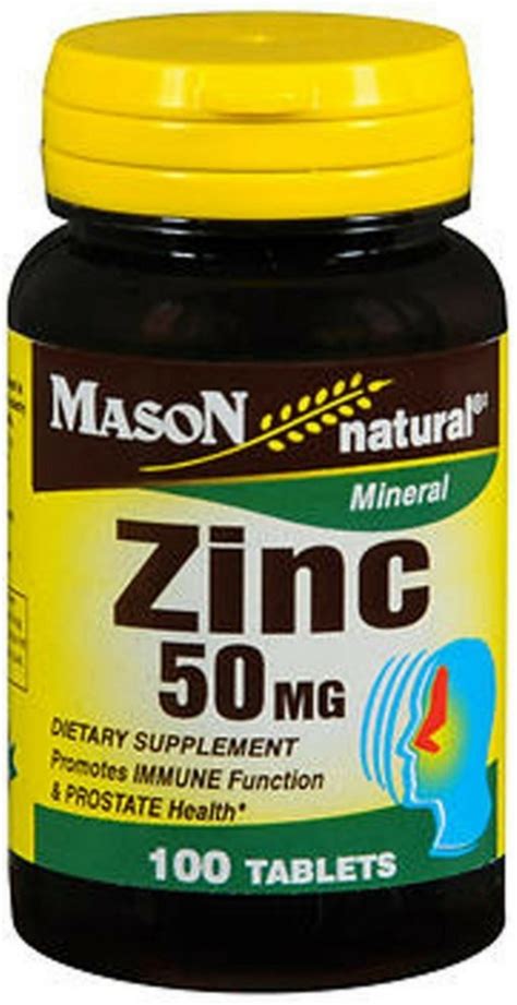 Pack Mason Natural Zinc Mg Tablets Ea Walmart