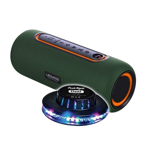 Enceinte Nomade LEDWOOD XTREM140 LD XT140BT GREEN 100W 10W RMS