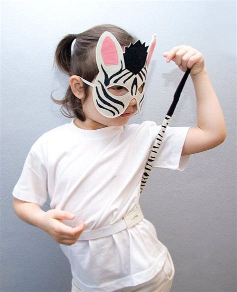 Zebra Costume Zebra Mask And Tail Set Bhb Kidstyle Zebra Costume