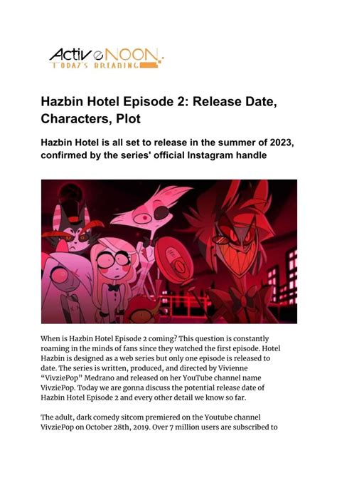 PPT - Hazbin Hotel Episode 2: Release Date, Characters, Plot PowerPoint Presentation - ID:11927875