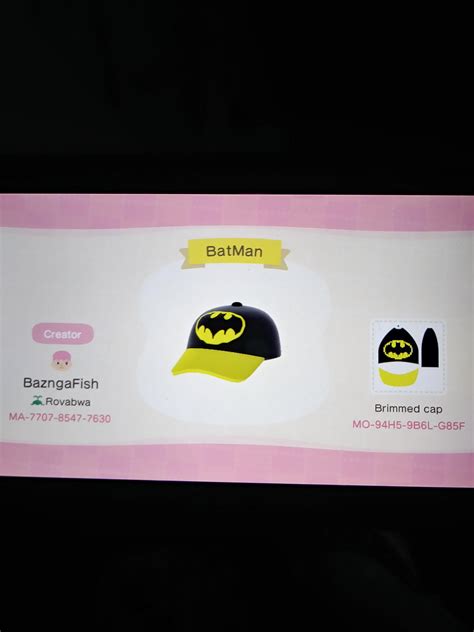 Batman Hat Anyone Ranimalcrossing