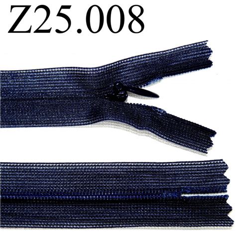 Fermeture Zip Glissi Re Invisible Longueur Cm Couleur Bleu Non