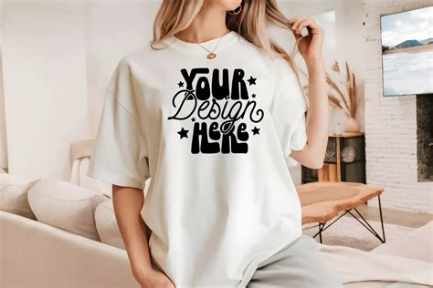 Ivory Comfort Colors T Shirt Mockup Graphic By Craftart Creative