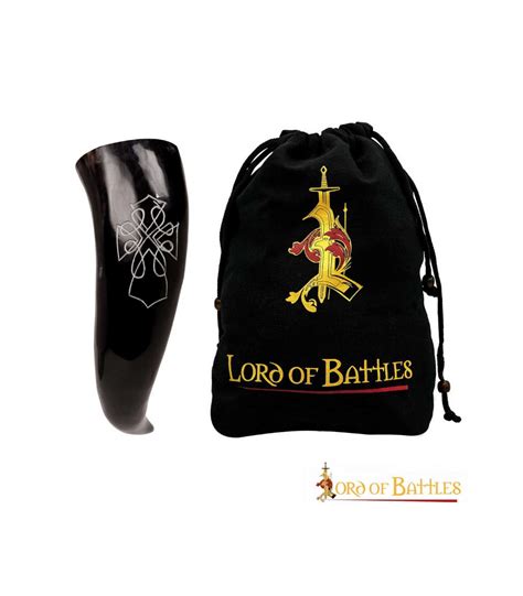 Cuerno Vikingo Para Beber Cruz Celta Lord Of Battles