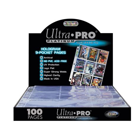 Ultra Pro Platinum Series 9 Pocket Pages 100 Count Box Niagara