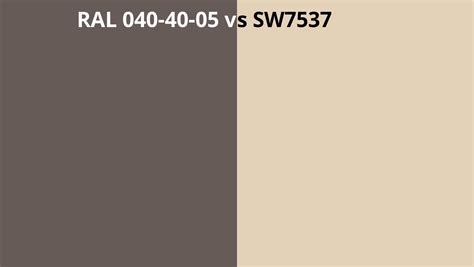 RAL 040 40 05 Vs SW7537 RAL Colour Chart UK