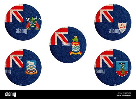 Flags of british overseas territory Cut Out Stock Images & Pictures - Alamy