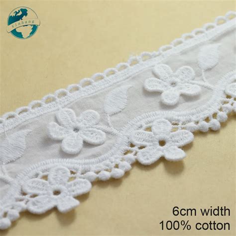 Yards Cm Cotton Embroid Lace Sewing Ribbon Guipure Lace African Lace