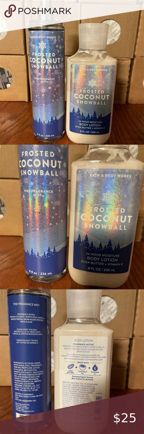 Bath Body Works Fresh Sparkling Snow Body Lotion And Fine Fragrance