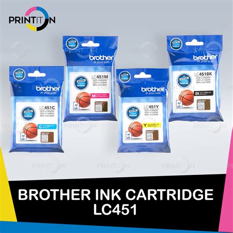 Original Brother Ink LC 451 LC451 LC 451XL LC451XL 451 451 XL Black