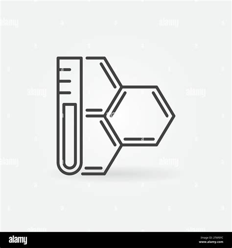 Hexagonal Chemical Formula And Test Tube Vector Chemistry Experiments