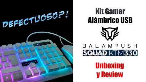 Kit Teclado Y Mouse Balam Rush Squad KTM 330 Defectuoso YouTube