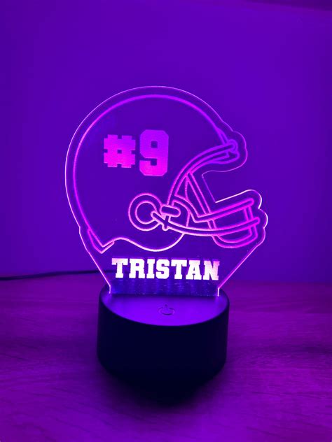 Personalized Football LED Light, Custom Football Helmet Acrylic Led ...