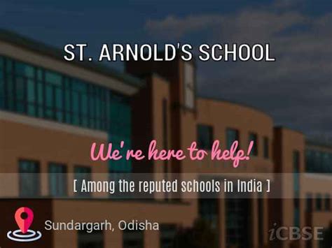 St. Arnold'S School, Sundargarh - Address, Admissions, Fees and Reviews ...