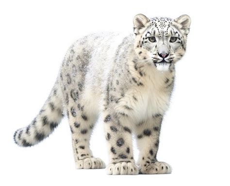 Premium Ai Image Snow Leopard Panthera Uncia Leopard Full Figure With