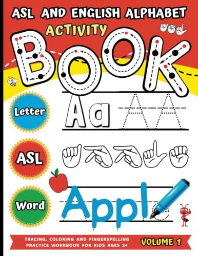 ASL (American Sign Language) and English Alphabet Activity Book ...