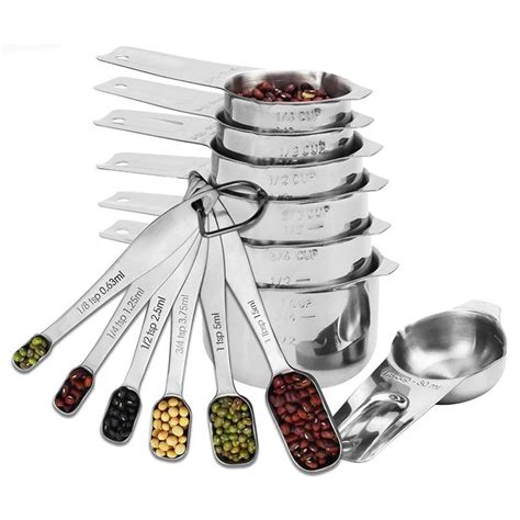 Luxury 13 Pieces Stainless Steel Measuring Cups And Spoons Set For ...