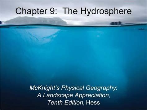 Ppt Chapter 9 The Hydrosphere Powerpoint Presentation Free Download Id 1034694