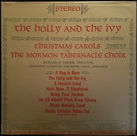 Buy The Mormon Tabernacle Choir* : The Holly And The Ivy: Christmas Carols By The Mormon ...