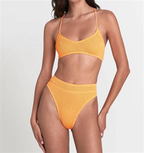 Buy Bond Eye Savannah Brief Eco Bikini Bottom In Citron Orange At 38