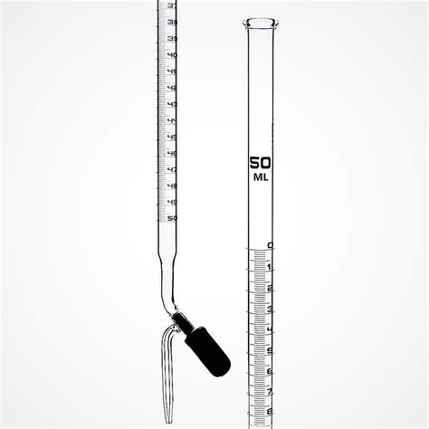 BOROSILICATE GLASS BURETTE 50 Ml Pack Of 6 Piece CLASS B 50 ML