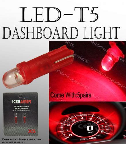 Find Icbeamer Pcs Pure Red T Smd Dashboard Wedge Led Car