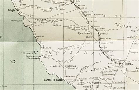 Te Lawrences Maps Of The Hejaz Maps And Views Blog