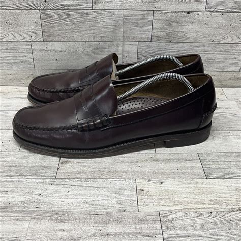 Sebago Classic Dan Burgundy Penny Loafers Men Size 12m Gem