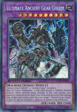 Ultimate Ancient Gear Golem Yugioh TrollAndToad