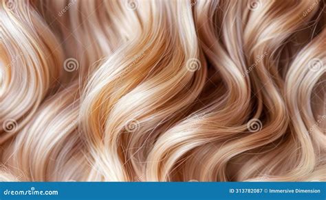 Wavy Blonde Hair Texture For Fashion And Shampoo Promotion Stock Illustration Illustration Of