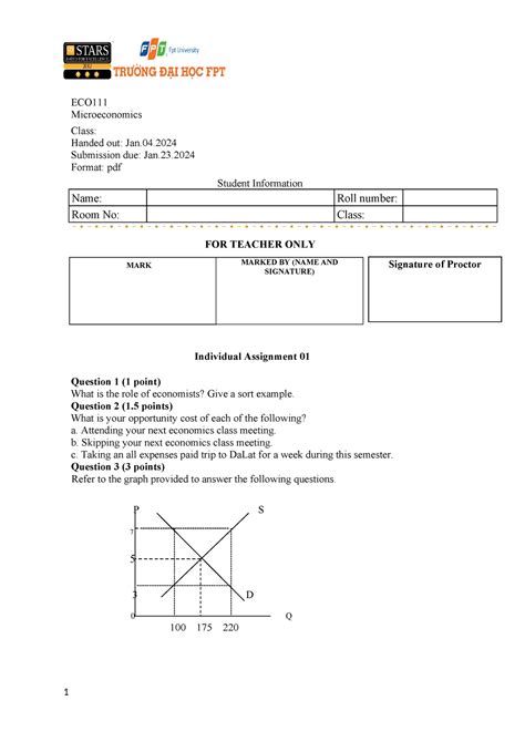 Eco Individual Eco Microeconomics Class Handed Out Jan