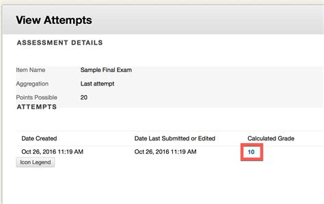 Blackboard Learn Original Viewing Test Attempts Blackboard Help For