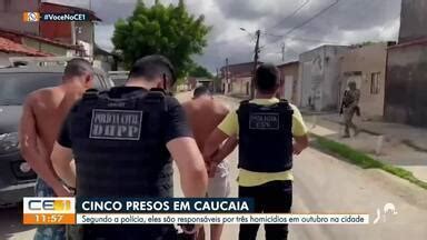 CETV 1ª Edição Fortaleza Presos cinco suspeitos de homicídios em