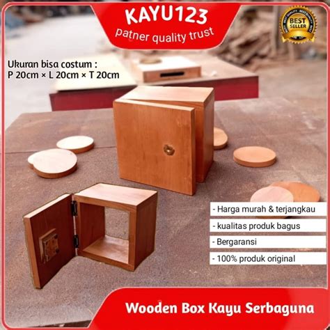 Jual Kotak Kayu Serbaguna X X Cm Kunci Engsel Box Multifungsi