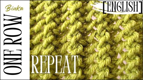 English One Row Repeat Knitting Pattern Joanna Right For Beginners