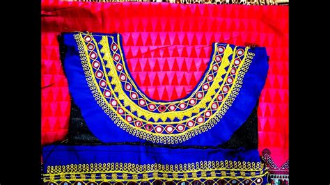 Different Hand Embroider Neck Designs Sindhi Pathani Afghani Gujrati