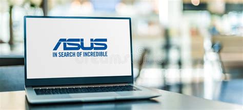 Logo of ASUS Gaming Laptop ROG or Republic of Gamers on the Asus Laptop ...