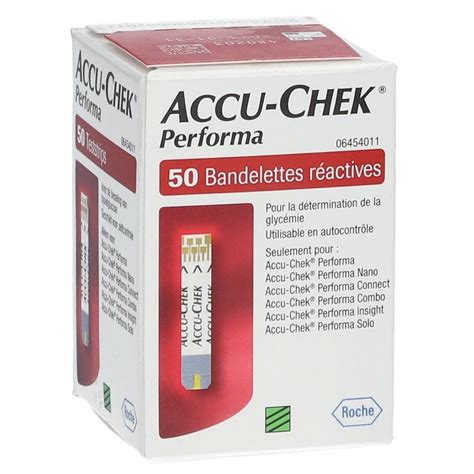 Bandelettes Accu Chek Performa Diagnostic Glyc Mie