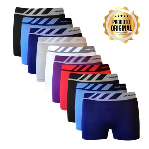 Kit Cueca Boxer Masculino Microfibra Adulto Box Sem Costura Elastico